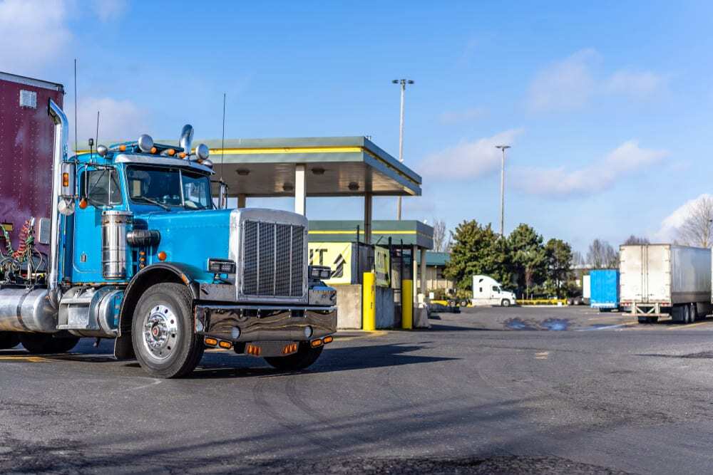 Equipment Fleet Fueling at a Gas Station