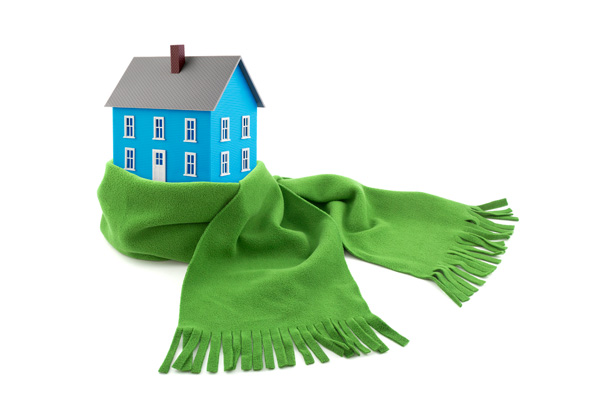 image of scarf around house depicting home heating