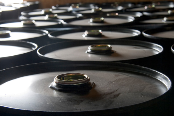 image of crude oil drums used to refine #2 heating oil
