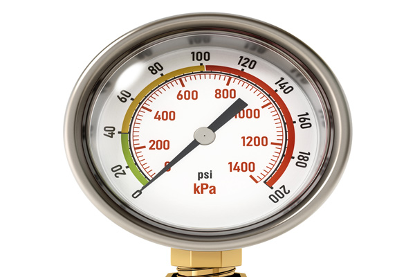 image of an empty propane tank and propane tank gauge