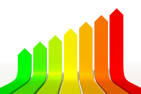 image of efficiency rating depicting energy-efficient cooling system