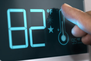 programmable thermostat in a residential home