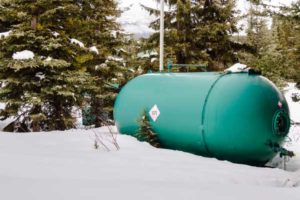 image a home propane tank in the snow depicting does propane freeze