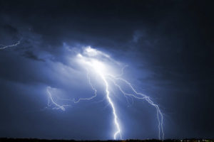 image of electrical storm depicting backup generator use
