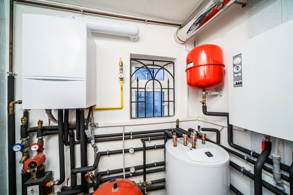 image of a heating oil boiler and boiler room