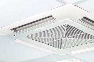 modern air conditioning installed in the ceiling